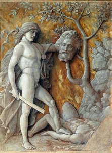 David tenant la tête de Goliath - Andrea Mantegna