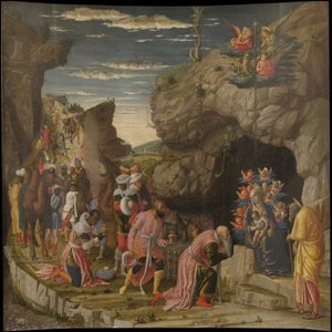 Épiphanie (détail), panneau central, vers 1463-1464