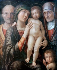 Sainte Famille avec Sainte Élisabeth et Saint Jean-Baptiste enfant, c1495-1500