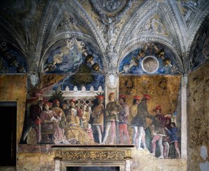 Ludovico Gonzaga, Marsilio Andreasi, Barbara de Brandebourg avec sa fille Paula et Rodolfo Gonzaga