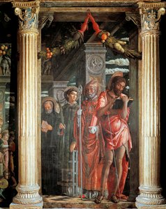 Saints Jean et Laurent et deux saints (détail)