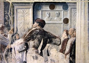 Le Martyre de Saint Christophe, détail des spectateurs, c.1450-56