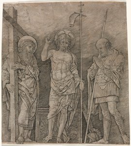 Le Christ ressuscité entre Saint André et Longin - Andrea Mantegna
