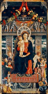 Vierge en majesté (détail) - Andrea Mantegna