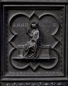 Prudence, panneau H des portes sud du baptistère de San Giovanni, 1336