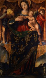 Notre-Dame de Grâce, (détail) du retable de la Vierge et des Saints