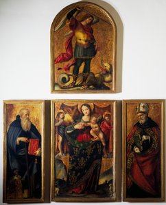 Polyptyque avec la Vierge et les Saints, par Andrea Sabatini da Salerno