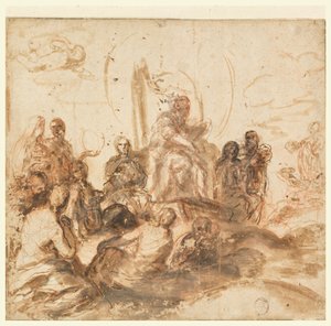 Projet pour Allégorie de la Sagesse Divine, Salle de Réception, Palazzo Barberini, Rome, Italie