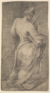 Saint Jacques le Majeur tenant un bâton et un livre, de Christ et les Apôtres