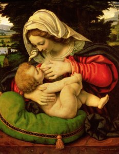 La Vierge au coussin vert