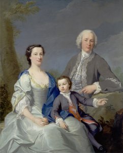 Sir Robert et Lady Smyth avec leur fils, Hervey, vers 1738-39