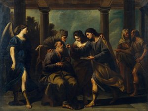 Tobias guérissant la cécité de son père, vers 1640 - Andrea Vaccaro