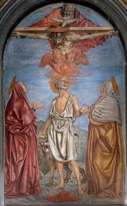 Sainte Trinité avec Dieu, Jésus-Christ et le Saint-Esprit - Andrea del Castagno