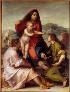 Madonna della Scala. Sainte famille avec un ange