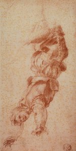 Figure masculine; dessin par Andrea del Sarto. Gabinetto dei Disegni e delle Stampe, Galerie des Offices, Florence - Andrea del Sarto