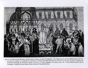 La Hiérarchie Ecclésiastique, de Science et Littérature au Moyen Âge et Renaissance, écrit et gravé par Paul Lacroix, 1878