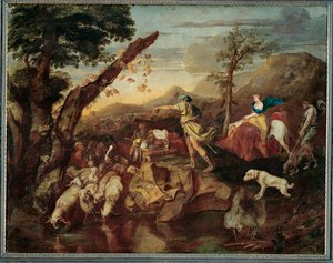 Auszug Jakobs nach Kanaan - Jacob part pour Canaan ... (peinture sur toile)