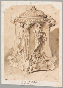 Base de Candélabre en Marbre Sculpté Antique