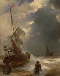A. Achenbach, Débarquement des pêcheurs - Andreas Achenbach