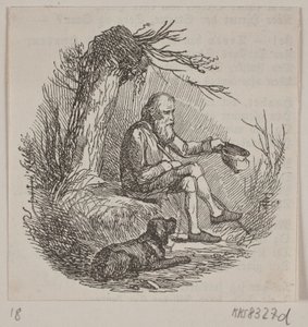 Mendiant sous un saule