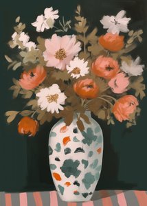 Des fleurs éclatantes dans un vase