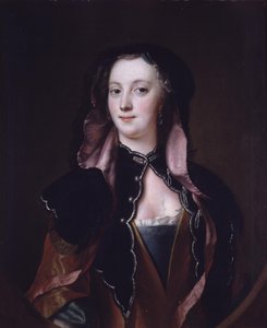 Dame en robe noire et rouge - Andreas Møller