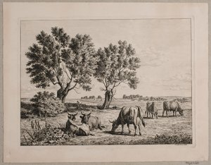 Paysage avec du bétail paissant - Andreas Peter Madsen