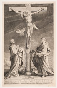 Christ sur la croix entre Marie et Jean