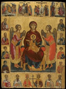 Icône composite avec la Vierge et l