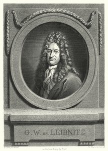 Gottfried Wilhelm Leibniz, philosophe, mathématicien et polymathe allemand (gravure) - Andreas Scheits