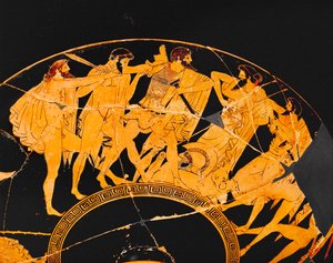 Les héros troyens se disputent les armes et les armures d