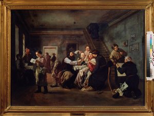 Une taverne. Peinture de Andrei Andreyevich Popov
