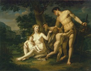 Adam et Ève avec des enfants sous un arbre, 1803 - Andrei Ivanovich Ivanov