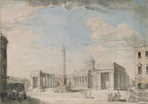 La cathédrale de Kazan à Saint-Pétersbourg, vers 1800 - Andrei Nikiforovich Voronikhin