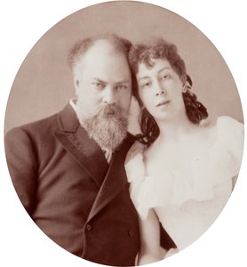 Konstantin Makovsky, artiste russe, avec sa femme, années 1880