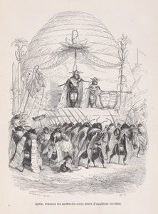 Ensuite, le corps des gardes armés de dards terribles est arrivé des Scènes de la P..., vers 1837-47