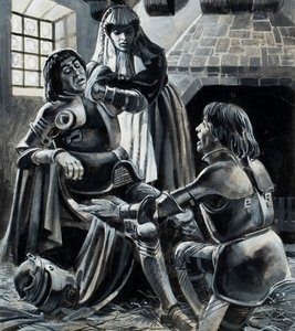 Le roi Henri VI après la bataille de St Albans le 22 mai 1455 (gouache sur papier) - Andrew Howat
