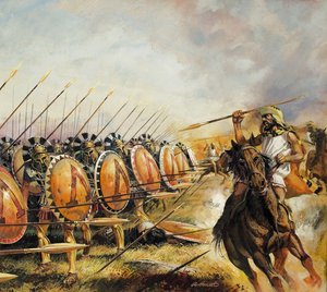 Armée spartiate (gouache sur papier) - Andrew Howat