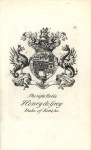 Blason et crête du très noble Henry de Grey - Andrew Johnston
