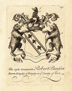 Blason du très honorable Robert Benson, baron Bingley de Bingley dans le comté de York - Andrew Johnston