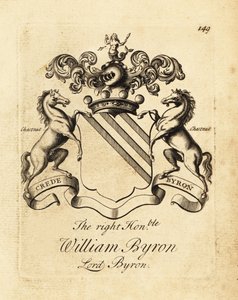 Blason du très honorable William Byron, Lord Byron, 4e baron Byron (1670-1736)