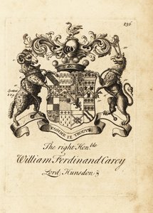Blason du très honorable William Ferdinand Carey, 8e baron Hundsen, Lord Hunsdon - Andrew Johnston