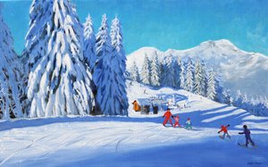 La leçon de ski, Morzine, 2015