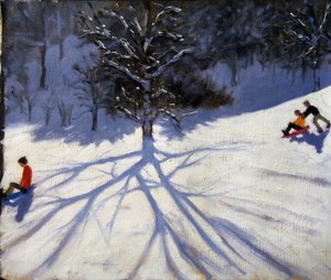 Arbre et deux lugeurs - Andrew Macara