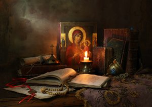 Madonna et la lumière des bougies