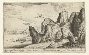 Paysage avec la chute d