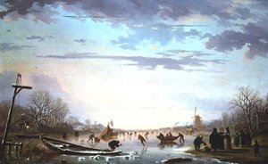 Scène de canal néerlandais