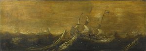 Navires dans une tempête - Andries van Eertvelt (attributed to)