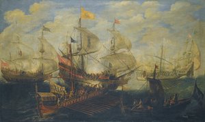 Bataille navale entre Turcs et Chrétiens - Andries van Eertvelt