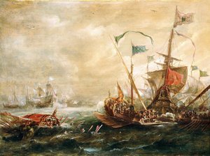 Engagement espagnol avec des pirates barbaresques, première moitié du 17e siècle